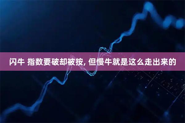 闪牛 指数要破却被按, 但慢牛就是这么走出来的