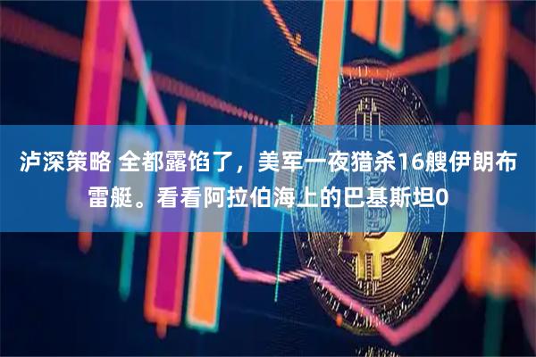 泸深策略 全都露馅了，美军一夜猎杀16艘伊朗布雷艇。看看阿拉伯海上的巴基斯坦0